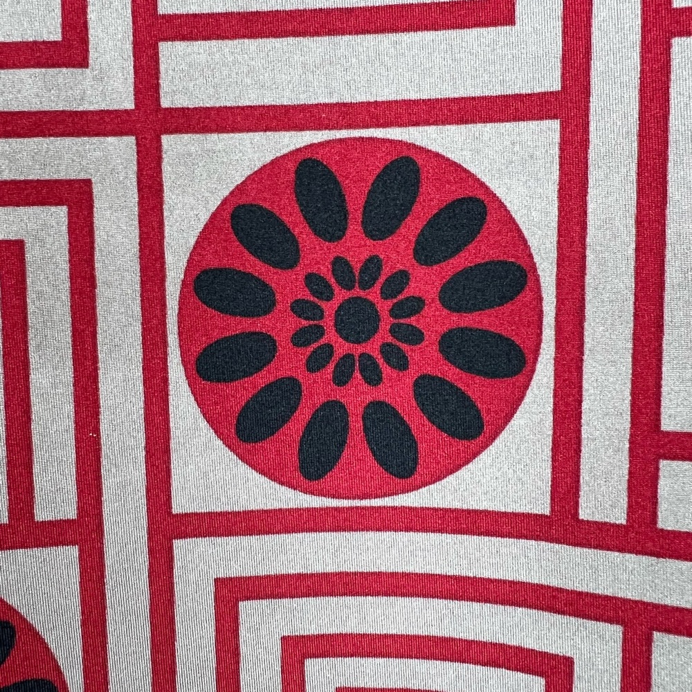Tracy Negoshian Mod Mini Dress XS Red Geometric Print Retro 60s Shift Style - Picture 6 of 8